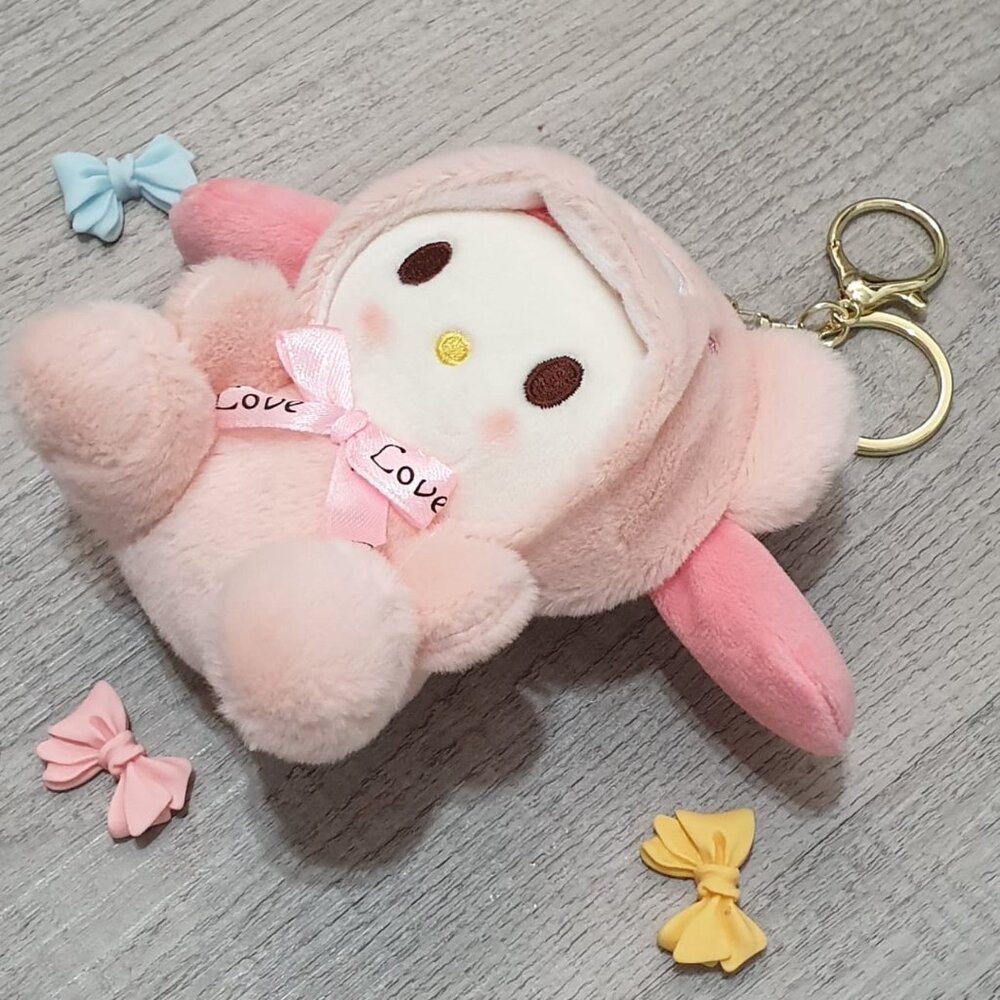 Sanrio Hello Kitty Key Chain Key Ring Plush Girl Handbag Pendant Accessory Gift